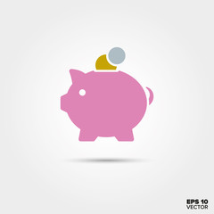 piggy bank vector icon
