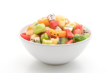 mix sliced fruits (orange, dragon fruit, watermelon, pineapple, kiwi)