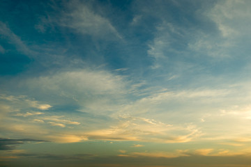 Fototapeta premium Fiery orange sunset sky. Beautiful sky.