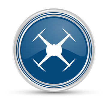 Blauer Button - Drohne