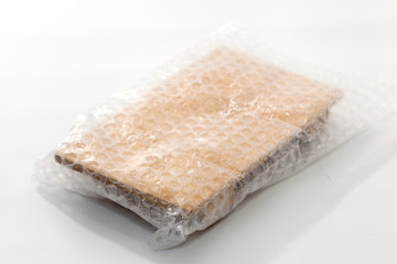 White Bubble Wrap Chopping Wood
