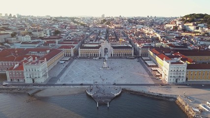 Rua Augusta with the famous Augusta Arch in Lisbon, Portugal