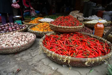 Fotobehang Seasoning on the market in Asia © Viktorie