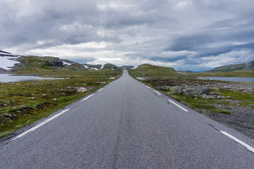 Mountain landscape along the National tourist route Aurlandstjel