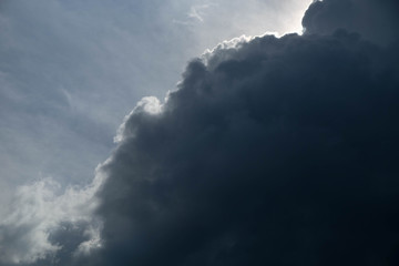 rain cloud dark motion at sunset light background