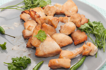 grilled chicken breast on plate
