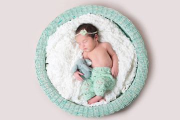 sweet sleeping newborn baby