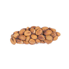 Kopi luwak or civet coffee, Coffee beans excreted by the civet isolated on white background