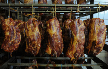 smoked meat and sausage