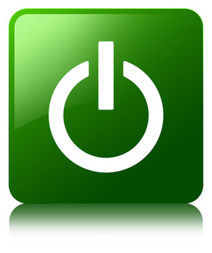 Power icon green square button