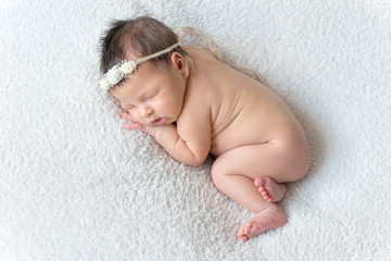 sweet sleeping newborn baby