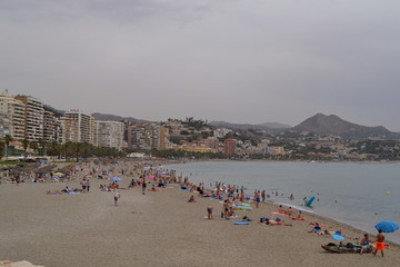 Fototapeta premium Malaga, Spain, Beach, Sea, Sand