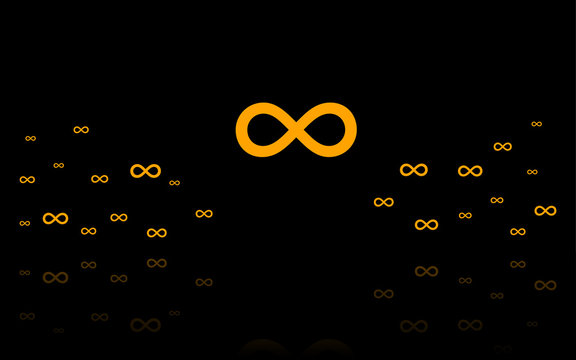 Unendlichzeichen Reflektierend Schwarz