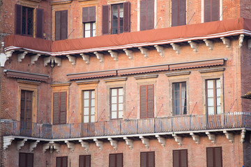 Fototapeta premium Building closeup in Siena, Italy