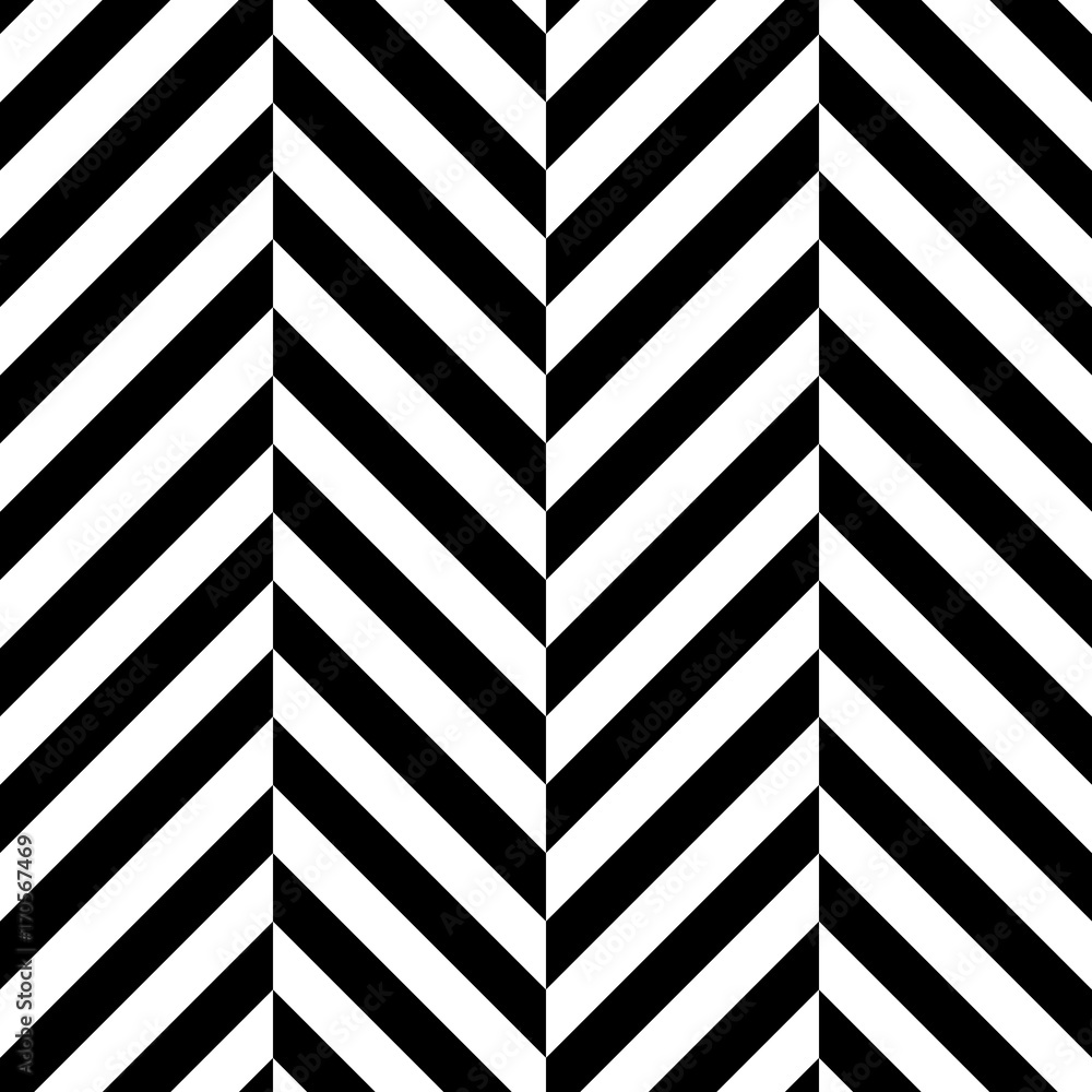 Poster zigzag chevron seamless pattern background. alternate black and whitce color. vector illustration.