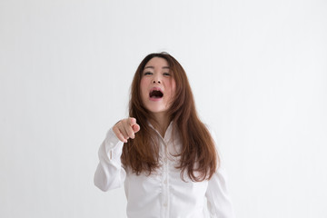 白シャツの女性 白バック Sticker Wall Decals Hanack 白シャツの女性 白バック Sticker Wall Decals Hanack