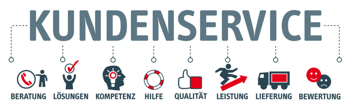Banner Kundenservice - Business icons