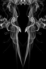 Obraz premium abstract smoke background, white smoke color on blackbackground, white ink on black background
