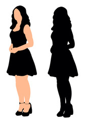  isolated silhouette girl