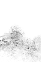 Abstract black smoke on white background, smoke background,black ink background ,black and white ,B&W