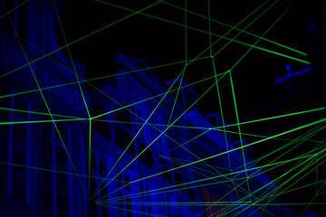 Abstract background with laser light