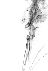 Abstract black smoke on white background, smoke background,black ink background ,black and white ,B&W