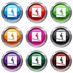 Fototapeta premium Underpass road sign set 9 collection