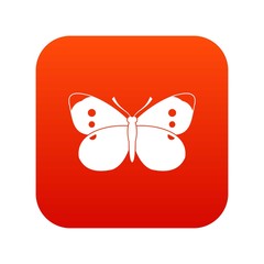 Butterfly icon digital red