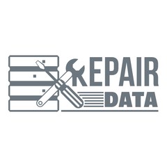 Repair data logo, simple style