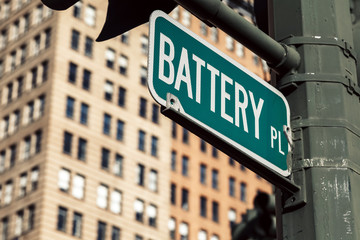 Battery Place Street Sign