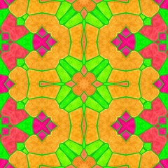 Seamless colorful mosaic vivid decorative pattern design