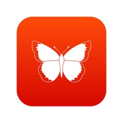 Butterfly icon digital red