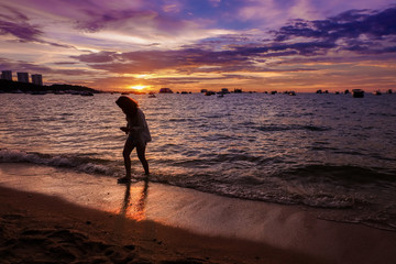 beautiful sunrise sunset sky for background ..