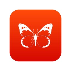 Butterfly icon digital red