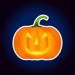 Halloween pumpkin vector icon, emotion variation, emoji.