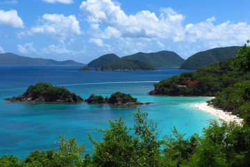 Trunk Bay famous snorkel spot on St. John, USVI, US Virgin Islands, Caribbean
