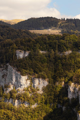 panoramic scenery in the mountains of italy.