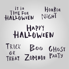 Happy halloween hand drawn lettering.