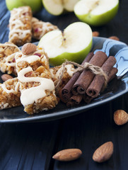 Cookies of cereals with fruit and berries