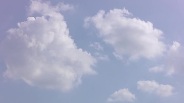 Time lapse of moving and forming of cumulus clouds