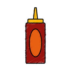 Ketchup bottle isolated icon vector illustration graphic design