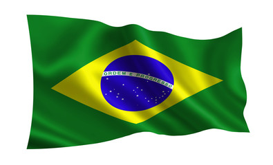 Brazilian flag. Brazil flag. Flag of Brazil. Brazil flag illustration. Official colors and proportion correctly. Brazilian background. Brazilian banner. Symbol, icon.  