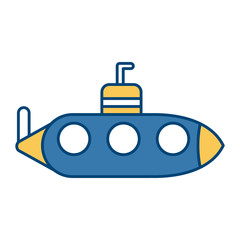 Fototapeta premium Submarine war ship icon vector illustration graphic design
