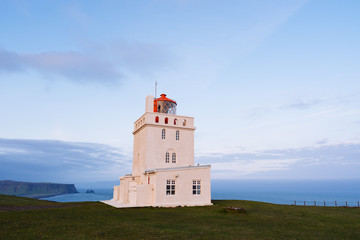 Fototapeta na wymiar Lighthouse at Cape Dyrholaey, Iceland