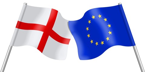 Flags. England and Europe