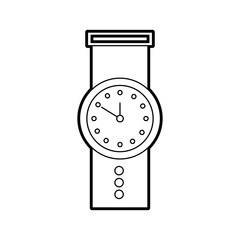hand watch time business timer plan concept vector illustration