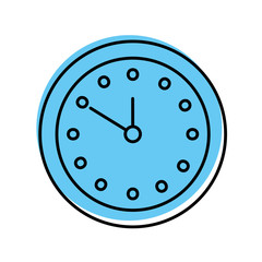 round clock time minute day timer vector illustration