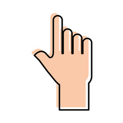 Obraz premium hand pointer gesture symbol icon vector illustration