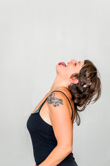 Fototapeta premium Yoga students showing different yoga poses