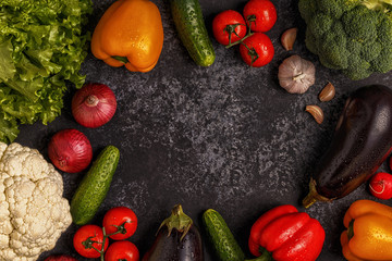 Set of vegetables for cooking